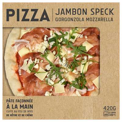 Pizza jambon speck mozzarella, (420 g)