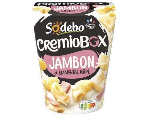 Cremiobox jambon et emmental rapé, Sodebo (280 g)