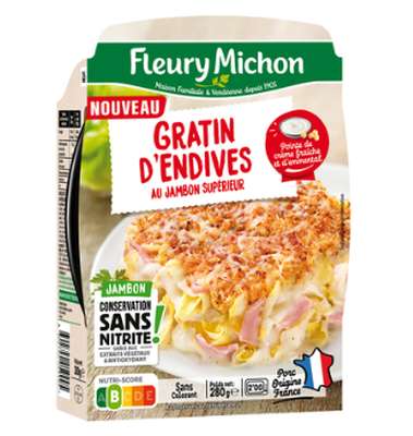 Gratin d'endives au jambon, Fleury Michon (280 g)