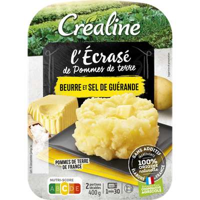 L'écrasé de pomme de terre beurre et sel de guérande, Créaline (2 x 200 g)