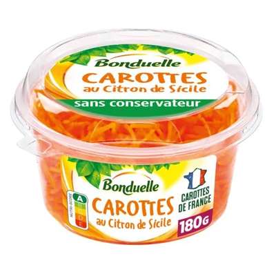 Carottes râpées au jus de citron de Sicile, Bonduelle (180 g)