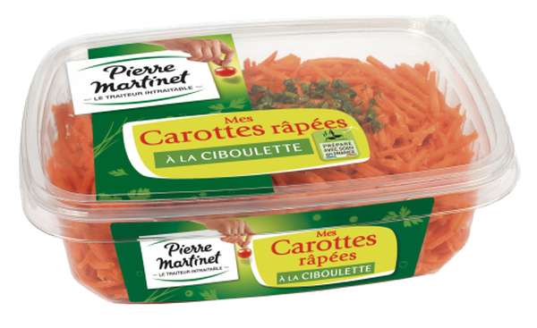 Carottes rapées à la ciboulette, Pierre Martinet (200 g)