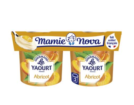 Yaourt gourmand à l'abricot, Mamie Nova (2 x 150 g)