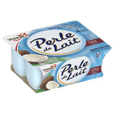 Perle de Lait saveur coco, Yoplait (4 x 125 g)