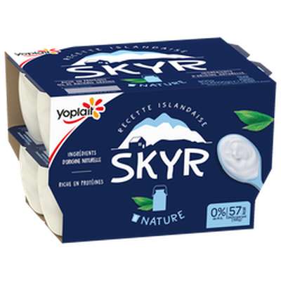 Skyr nature 0% mg, Yoplait (8 x 100 g)