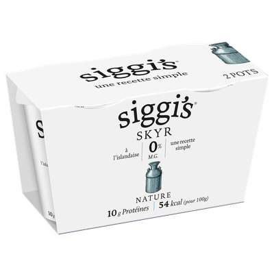 Skyr nature 0%, Siggi's (2 x 140 g)