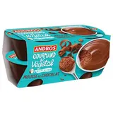 Dessert végétal Mousse au chocolat au lait de coco, Andros (4 x 55 g)