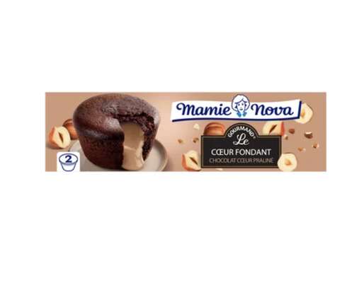 Gourmand coeur fondant chocolat praliné, Mamie Nova (2 x 80 g)