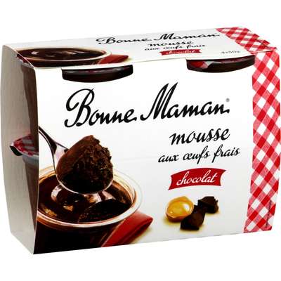 Mousse au chocolat intense, Bonne Maman (4 x 50 g)