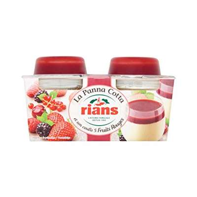 Panna Cotta Coulis 5 Fruits Rouges, Rians (2 x 120 g)