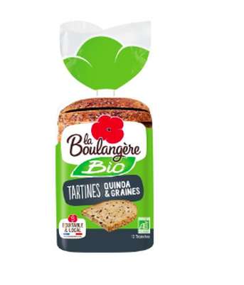 Tartine quinoa et graines BIO, La Boulangère (450 g)