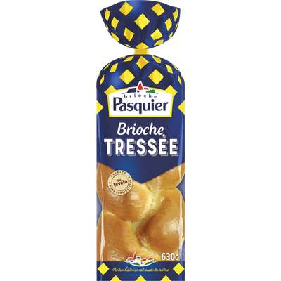 Brioche tressée nature, Pasquier (630 g)