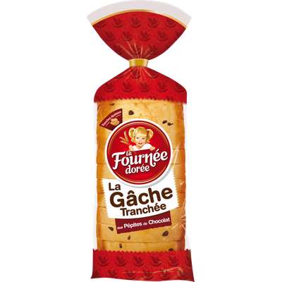 Gâche tranchée aux pépites de chocolat, La Fournée Dorée (500 g)