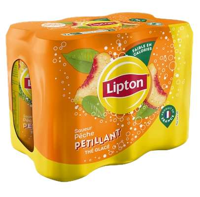 Pack de Lipton pétillant à la pêche (6 x 33 cl)