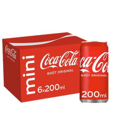 Pack de mini canettes, Coca Cola (6 x 20 cl)