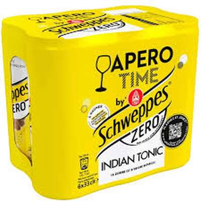 Pack de Schweppes Indian Tonic zéro (6 x 33 cl)