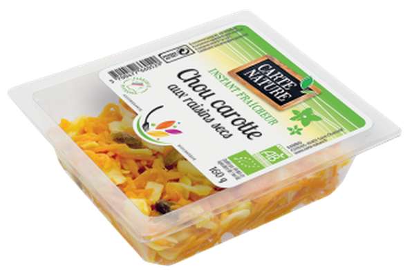 Chou carottes aux raisins secs BIO, Carte Nature (160 g)