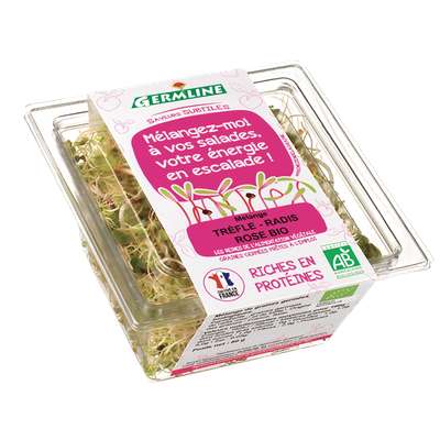 Trèfle radis rose, graines germées BIO, Germline (50 g)