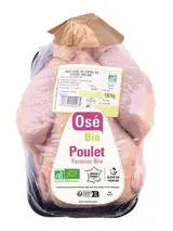 Poulet fermier BIO, Osé Bio (environ 1,3 - 1,4 Kg)