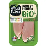 Filet de poulet fermier BIO, Nature de France (x 2, 200 g)