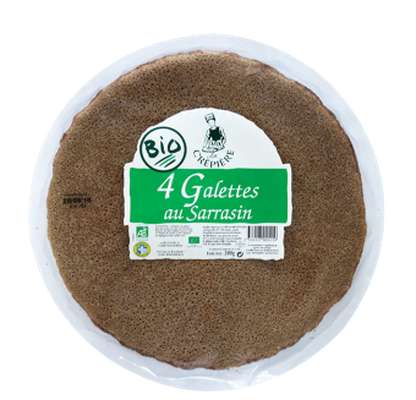 Galettes sarrasin/blé noir BIO, La Crêpière (x 4, 200 g)