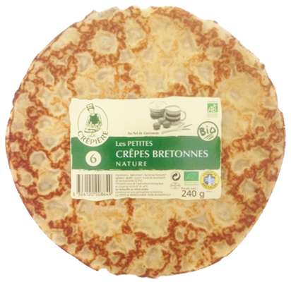 La petite crêpe Bretonne nature BIO, La Crêpière (x 6, 240 g)