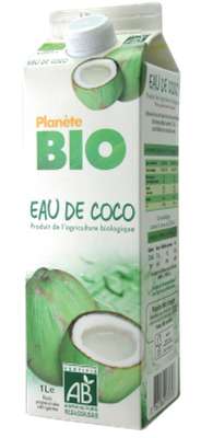 Eau de coco frais BIO 100 % pure, Planète Bio (1 L)