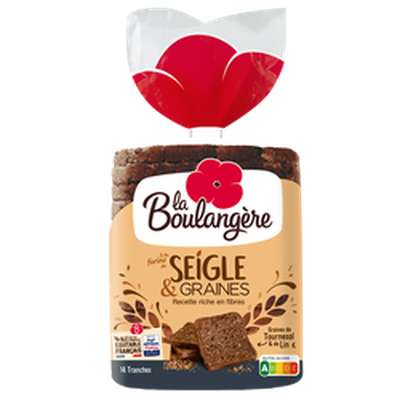 Pain de mie Seigle & Graines, La Boulangère (500 g)