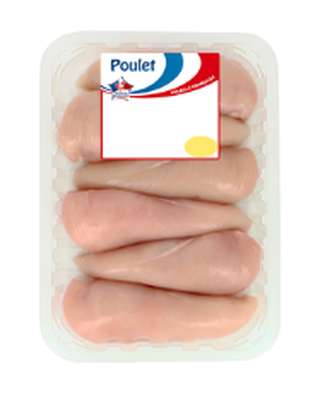 Filet de poulet blanc sans peau, Volaille Française (barquette, 1 kg)