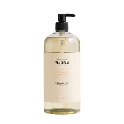 Savon de Marseille liquide parfumé Thé Blanc & Yuzu, Fer A Cheval (1 L)