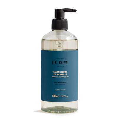 Savon de Marseille liquide parfumé Aqua-Mandarine, Fer A Cheval (500 ml)