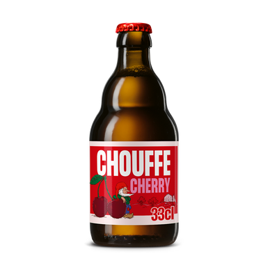 Bière artisanale belge cherry CHOUFFE, 8°, bouteille de 33cl