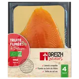Truite fumée bio de Bretagne BREIZH SAVEURS 4 tranches 100g