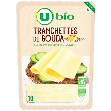 Gouda affinage 4 semaines lait pasteurisé 28% mg tranches 200g