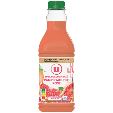 Pur jus réfrigéré pamplemousse rose brique 90cl