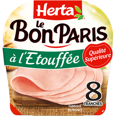 Jambon à l'Etouffée HERTA Le Bon Paris 8 Tranches - 340g