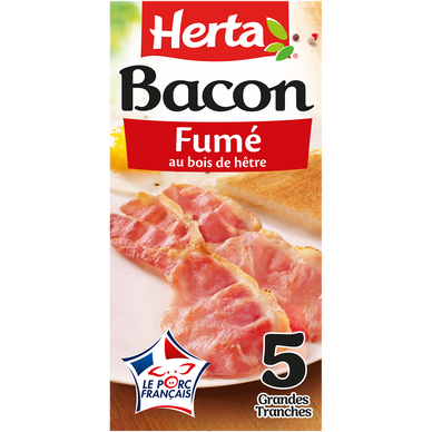 Bacon Fumé Grandes Tranches HERTA x5 - 100g
