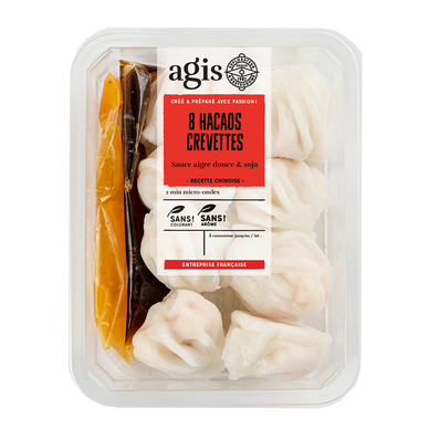Hacao aux crevettes + sauce soja et aigre douce AGIS, 8 pièces, 200g