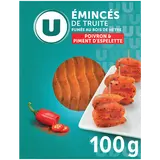 Emincés de truite fumée aux poivres et piment d'espelette - 100g