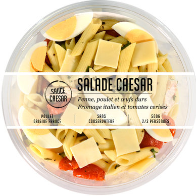 Salade caesar penne poulet, 2 parts, 500g