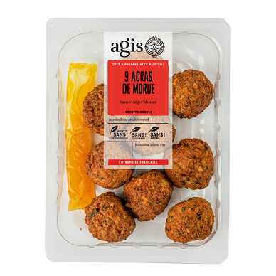 Acras de morue + sauce aigre douce AGIS, 9 pièces, 200g