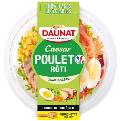 Salade composée de poulet rôti et crudités la caesar DAUNAT 250g