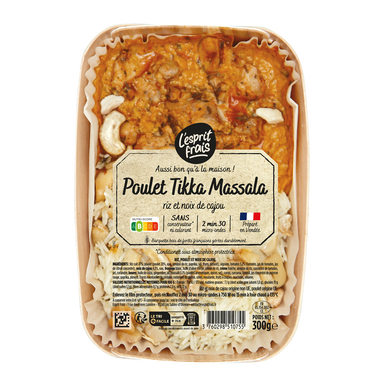 Poulet tikka massala riz basmati et noix de cajou, 1 part, 300g