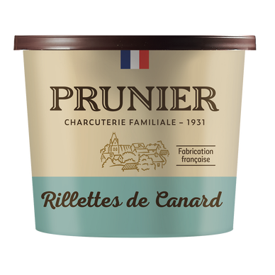 Rillettes pur canard PRUNIER, pot 220g
