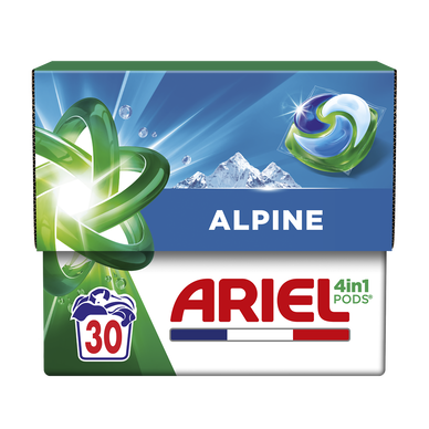 Lessive all in 1 ARIEL pods détergent Alpine x30