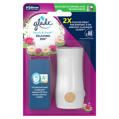 Désodorisant Diffuseur Touch&Fresh Relaxing Zen GLADE aux huiles essensielles avec recharge