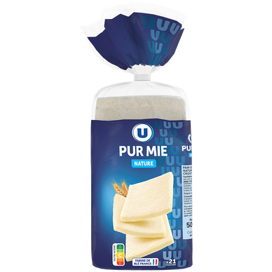 Pain de mie sans croûte Pur Mie nature  500g