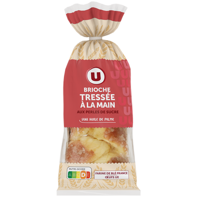 Brioche tressée aux perles de sucre  450g