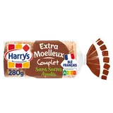 Pain de mie complet extra moelleux sans sucres ajoutés HARRYS - 280g