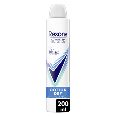 Déodorant femme anti-transpirant cotton dry 72h REXONA aérosol 200ml
